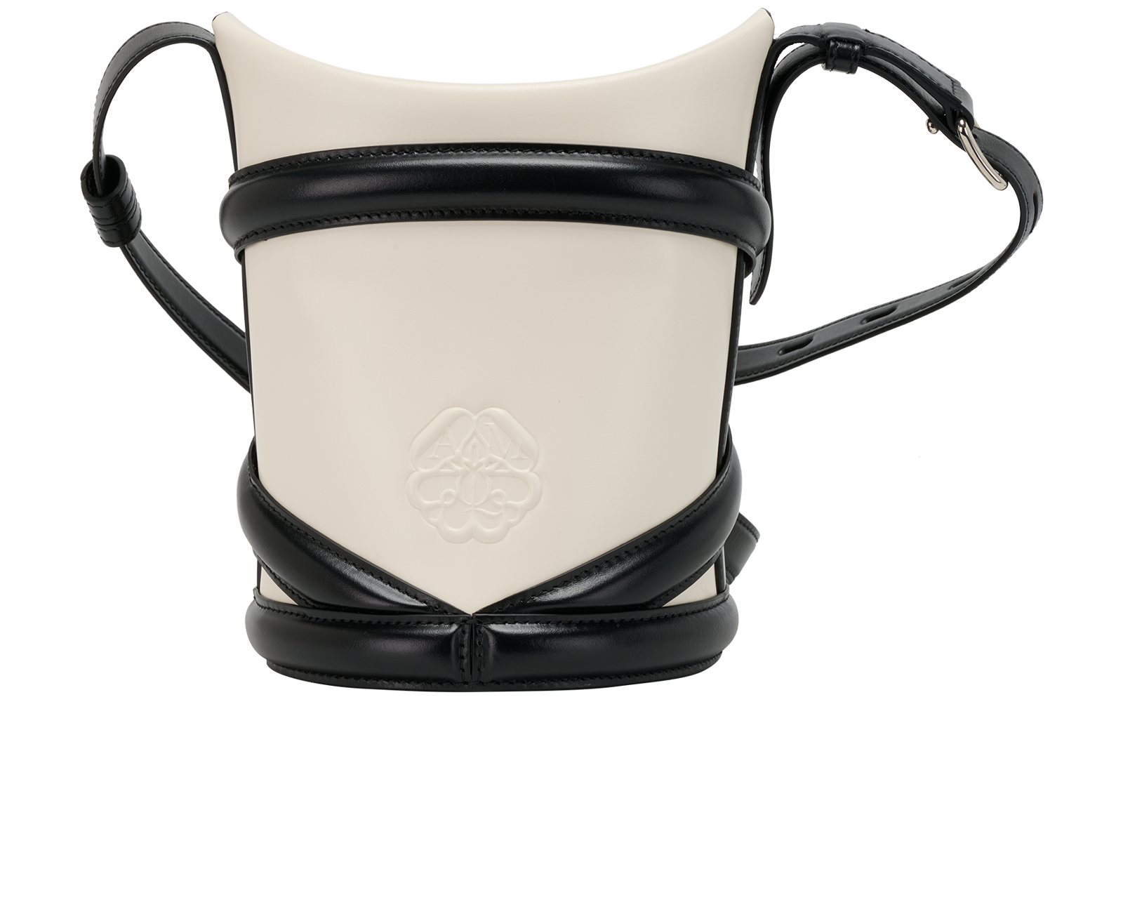 The Curve, &pound;550, Handbags, Black/White, Leather, Back view